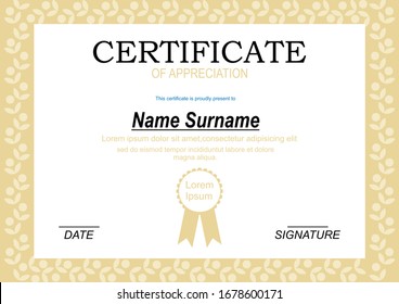 Elegant Certificate award template vector design