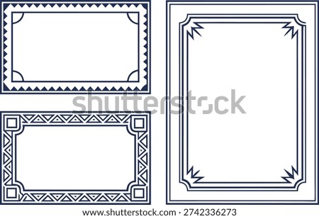 Elegant Certificate Border Design. Classic Diploma Border Illustration