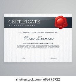 elegant certificate design in simple style