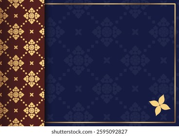 Elegant Certificate Design with Traditional Songket Motif. Vector Illustration