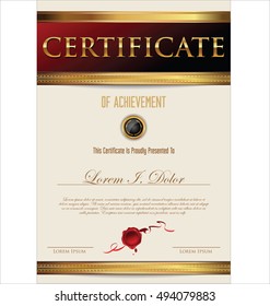 Elegant certificate or diploma template