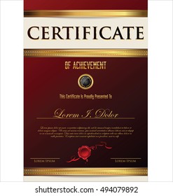 Elegant certificate or diploma template