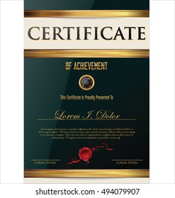 Elegant certificate or diploma template