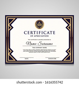 Elegant certificate template. can be used for schools, universities, courses, awards.
