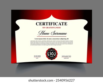 Elegant certificate template with a classic border, ornate patterns, and refined typography, perfect for professional achievements or educational awards