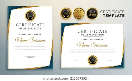 elegant certificate template design for multipurpose use