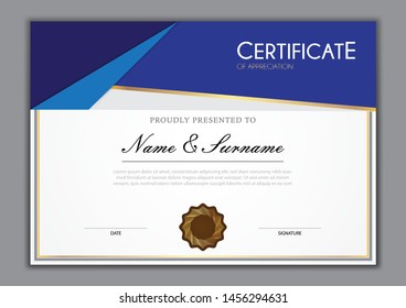 Elegant Certificate Template Design Vector