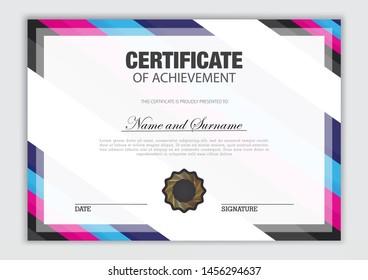 Elegant Certificate Template Design Vector