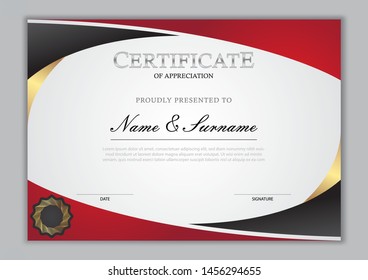 Elegant Certificate Template Design Vector