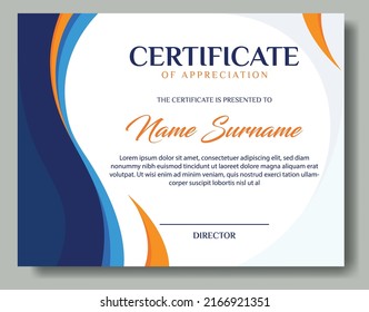 elegant certificate template design vector