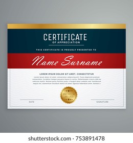 elegant certificate template design vector