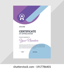Elegant certificate template layout vector