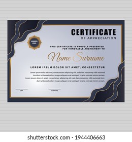 Plantilla de certificado elegante Diseño Premium