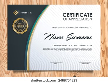 Arte vectorial De Plantilla De Certificado Elegante Y Gráficos