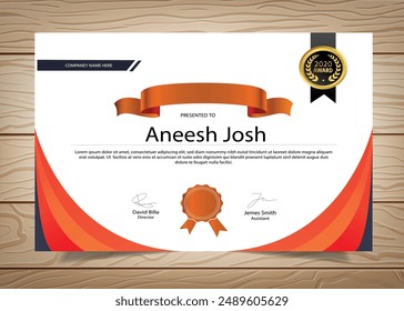Arte vectorial De Plantilla De Certificado Elegante Y Gráficos