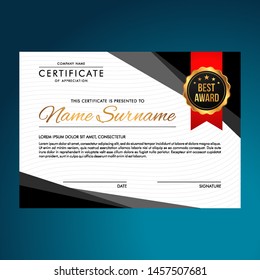 Elegant Certificate Template Vector Background