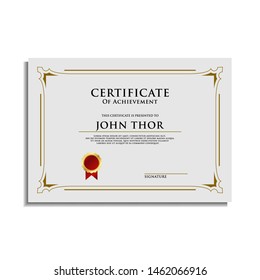 Elegant Certificate Template Vector Background