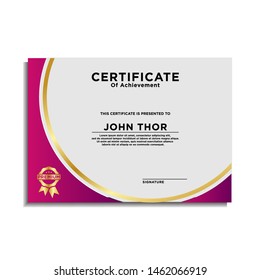 Elegant Certificate Template Vector Background