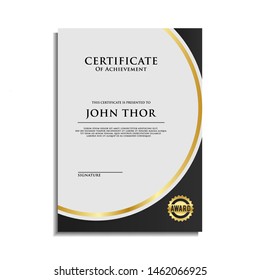 Elegant Certificate Template Vector Background