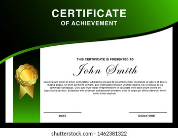 Elegant Certificate Template Vector Background