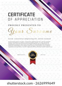 Elegant Certificate Template Vector Design