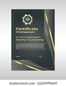 Diseño de Vector de Plantilla de certificado elegante