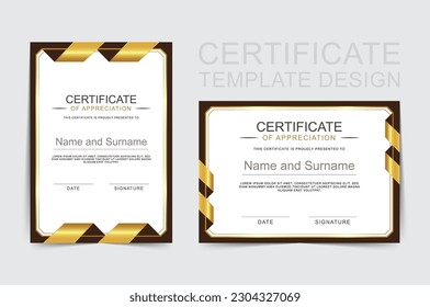 Elegant certificate template vector illustration design