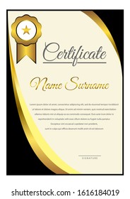 Elegant Certificate Template Vector isolated on white Background