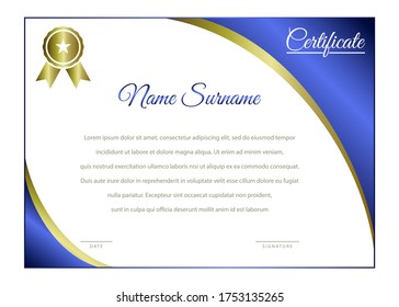 Elegant Certificate Template Vector isolated on white Background
