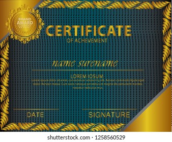Elegant certificate template vector with luxury and modern pattern background - Vector