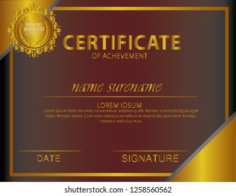 Elegant certificate template vector with luxury and modern pattern background - Vector