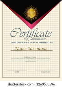 Elegant certificate template vector with luxury and modern pattern background - Vector