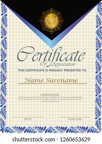 Elegant certificate template vector with luxury and modern pattern background - Vector