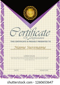 Elegant certificate template vector with luxury and modern pattern background - Vector