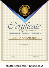 Elegant certificate template vector with luxury and modern pattern background - Vector