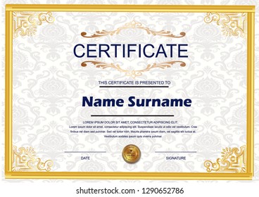 
Elegant certificate template vector with luxury and modern pattern background - Vector 