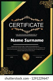 Elegant certificate template vector with luxury and modern pattern background - Vector - Vector 