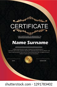 
Elegant certificate template vector with luxury and modern pattern background - Vector 