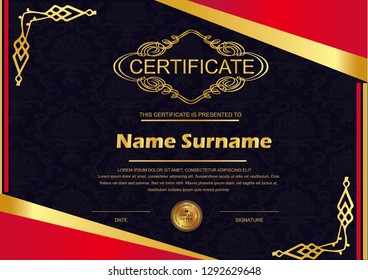 Elegant certificate template vector with luxury and modern pattern background - Vector - Vector - Vector 