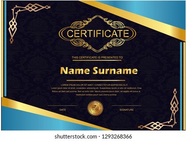 Elegant certificate template vector with luxury and modern pattern background - Vector - Vector - Vector 