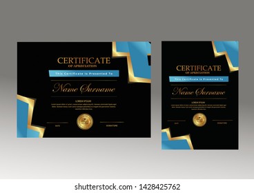 Elegant certificate template vector with luxury and modern pattern background - Vector 