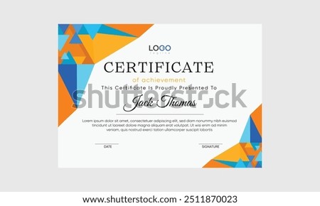 elegant certificate vector art. training certificate. certificate background