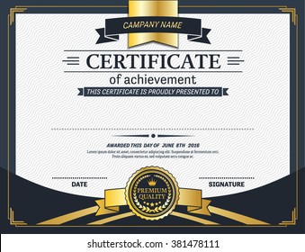 elegant certificate vector illustration template