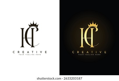 Elegant CH Monogram with Crown for Luxury Branding