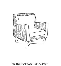 elegant chair furniture logo, Style line couch sofa chair icon sign.