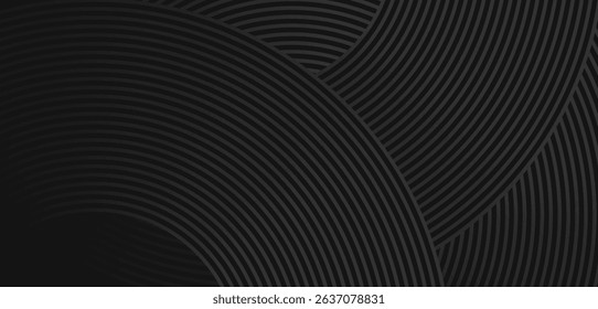 Elegant Charcoal Concentric Arcs: A Subtle and Modern Dark Gray Textured Design for Digital Art and Sophisticated Backgrounds, Ideal for Graphic Projects