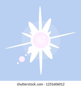 Elegant charming fairy abstract object glow splash motion.