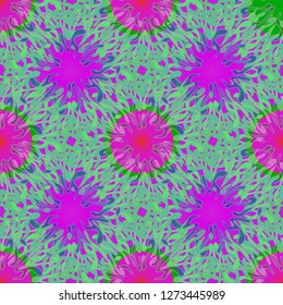 Elegant charming magic abstract background multicolored geometric seamless pattern.