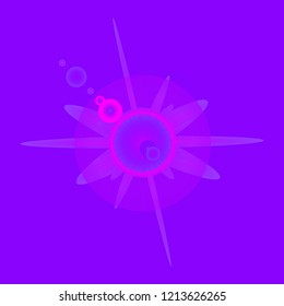 Elegant charming magic abstract object glow splash motion.