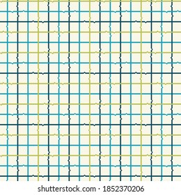 Elegant check, square, plaid seamless pattern. Vertical and horizontal  textured crossing stripes. Trellis, lattice geometric background. 